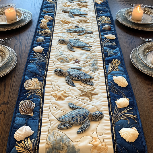 Sacred Shell Quilted Table Runner NCU0DV4513
