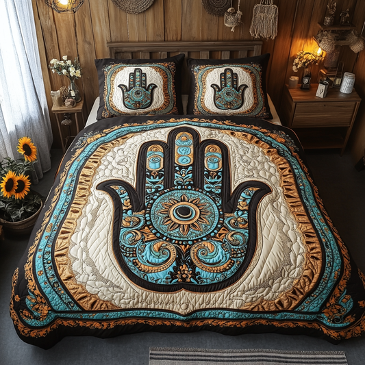 Sacred Shield 3-Piece Quilted Bedding Set NCU0VL1719