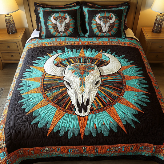 Sacred Skull 3-Piece Quilted Bedding Set NCU0VH1980