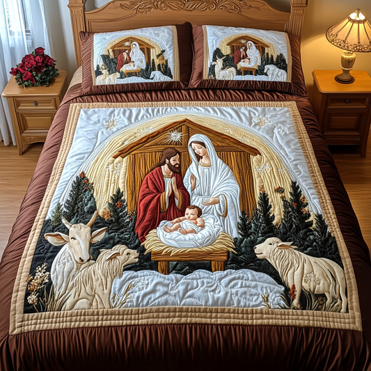 Sacred Slumber 3-Piece Quilted Bedding Set NCU0VH843