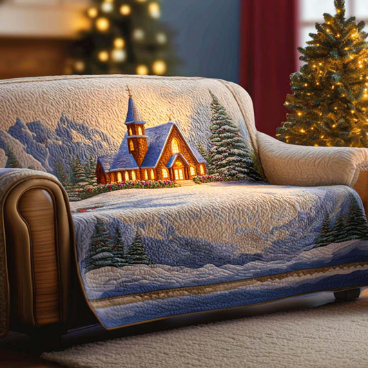Sacred Snowfall Quilted Sofa Cover NCU0NT11334