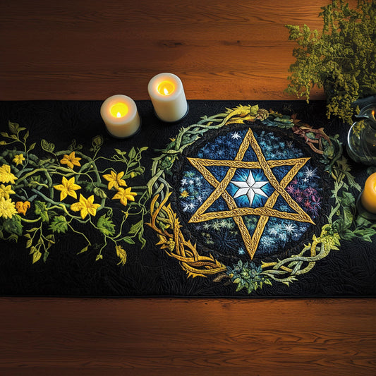 Sacred Spiral Cosmos Quilted Table Runner NCU0PT3358