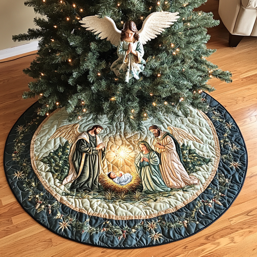 Sacred Spirit Quilted Christmas Tree Skirt NCU0VH501
