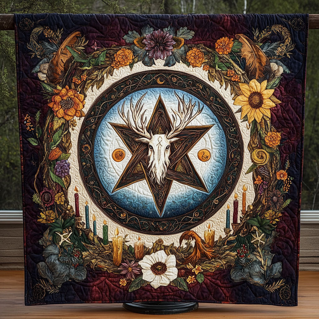 Sacred Star Bloom Quilted Blanket NCU0PT3782