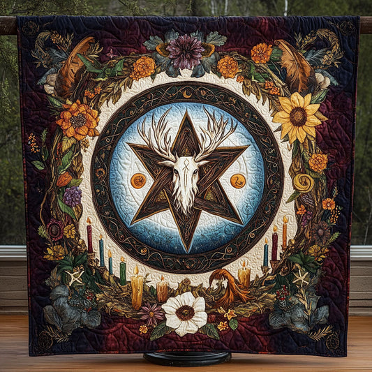 Sacred Star Bloom Quilted Blanket NCU0PT3782