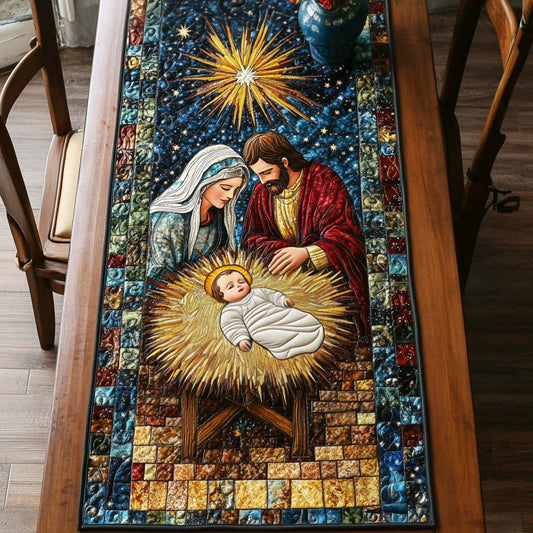 Sacred Star Family Quilted Table Runner NCU0NT9838