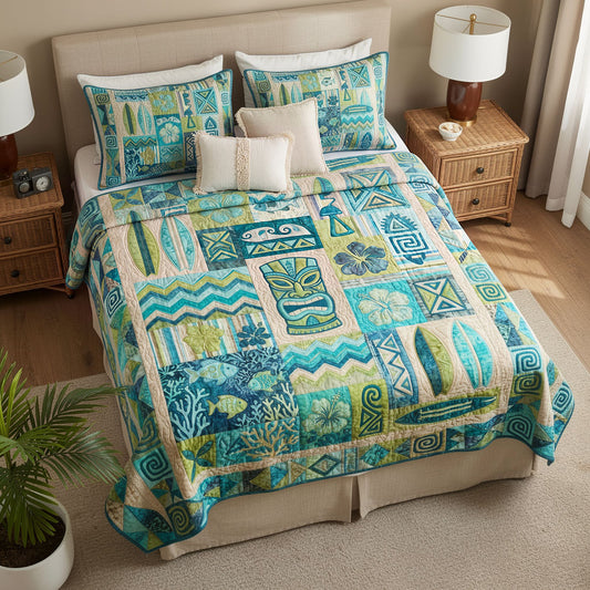 Sacred Tiki Grove 3-Piece Quilted Bedding Set NCU0PT11704