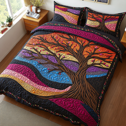 Sacred Tree 3-Piece Quilted Bedding Set NCU0DK7710