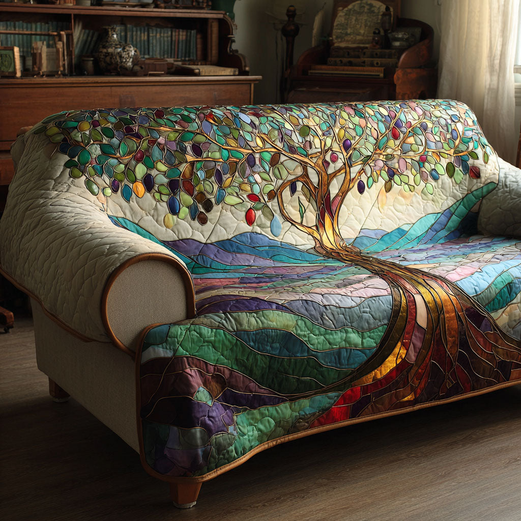 Sacred Tree Quilted Sofa Cover NCU0DK11946