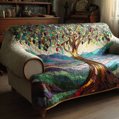 Sacred Tree Quilted Sofa Cover NCU0DK11946