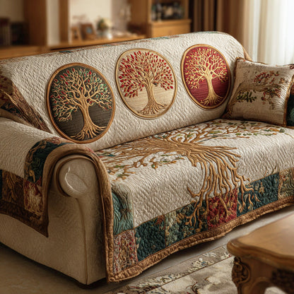 Sacred Tree Quilted Sofa Cover NCU0TD2093