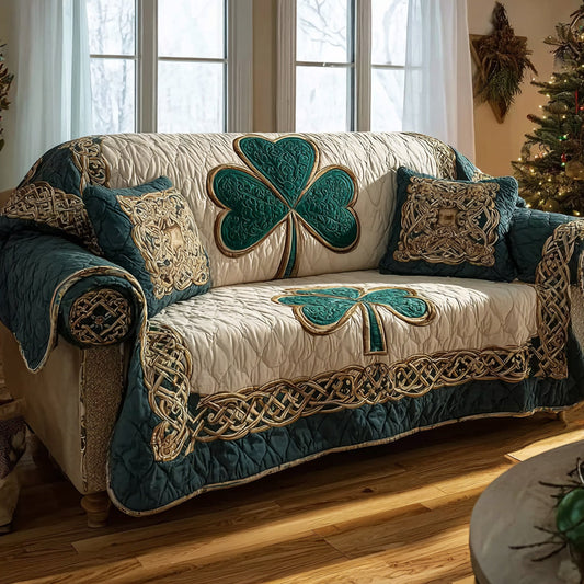 Sacred Verdant Path Quilted Sofa Cover NCU0HH1649