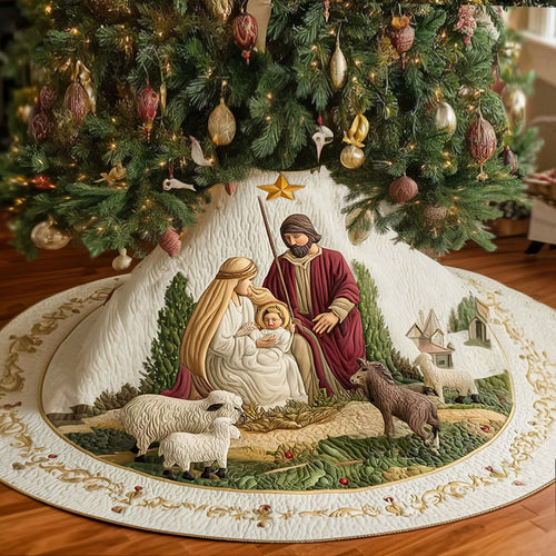 Sacred Wonder Christmas Quilted Tree Skirt NCU0PT10613
