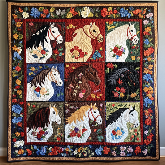 Saddle Bloom Quilted Blanket NCU0VH4249