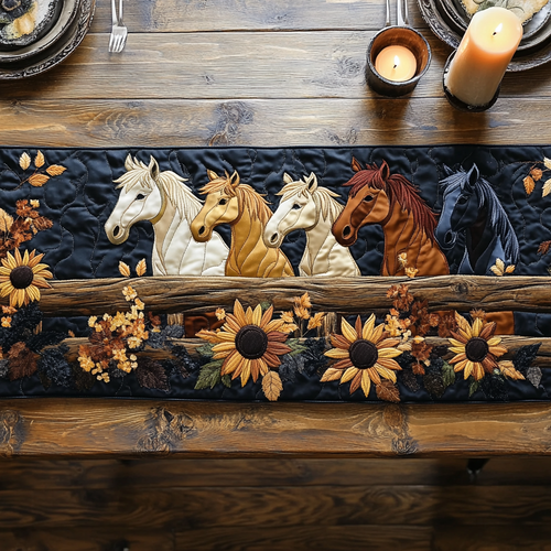 Saddle Bloom Quilted Table Runner NCU0VH5676