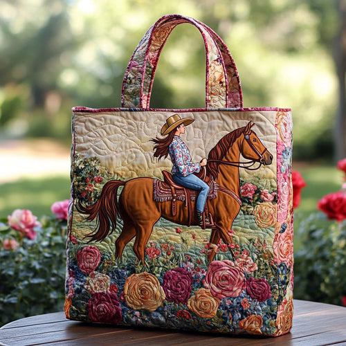 Saddle Blossom Quilted Tote Bag NCU0DV7249