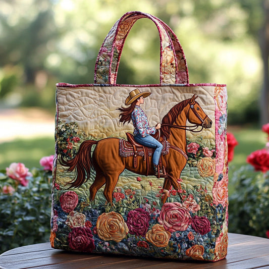 Saddle Blossom Quilted Tote Bag NCU0DV7249
