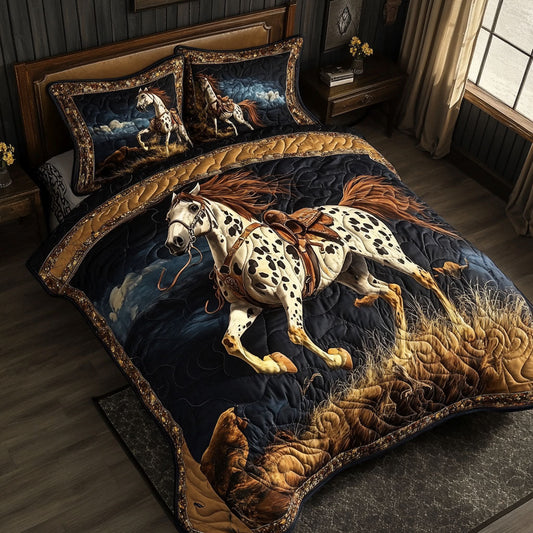 Saddle Freedom 3-Piece Quilted Bedding Set NCU0NT5932