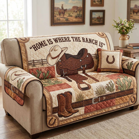 Saddle Home Quilted Sofa Cover NCU0XD2847