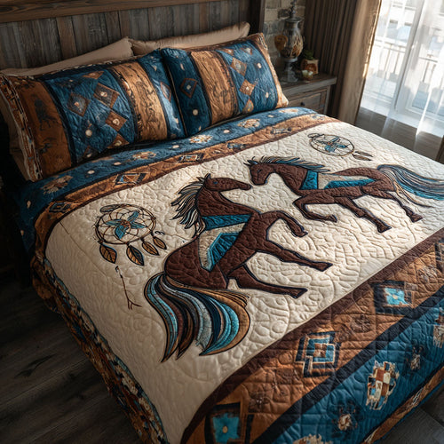 Saddle Moon 3-Piece Quilted Bedding Set NCU0PT11184