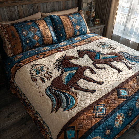 Saddle Moon 3-Piece Quilted Bedding Set NCU0PT11184