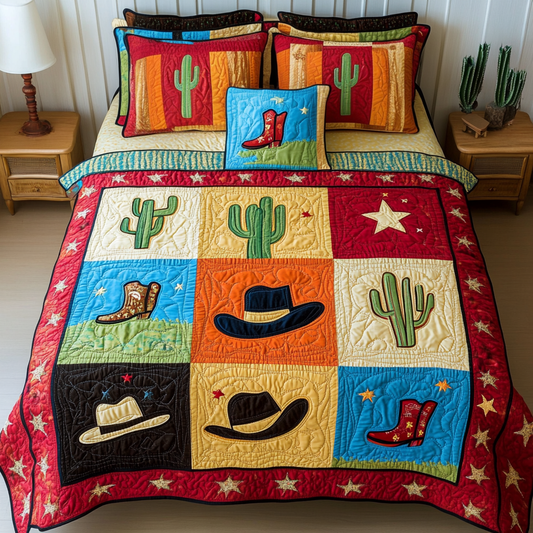 Saddle Spirit 3-Piece Quilted Bedding Set NCU0DK7271