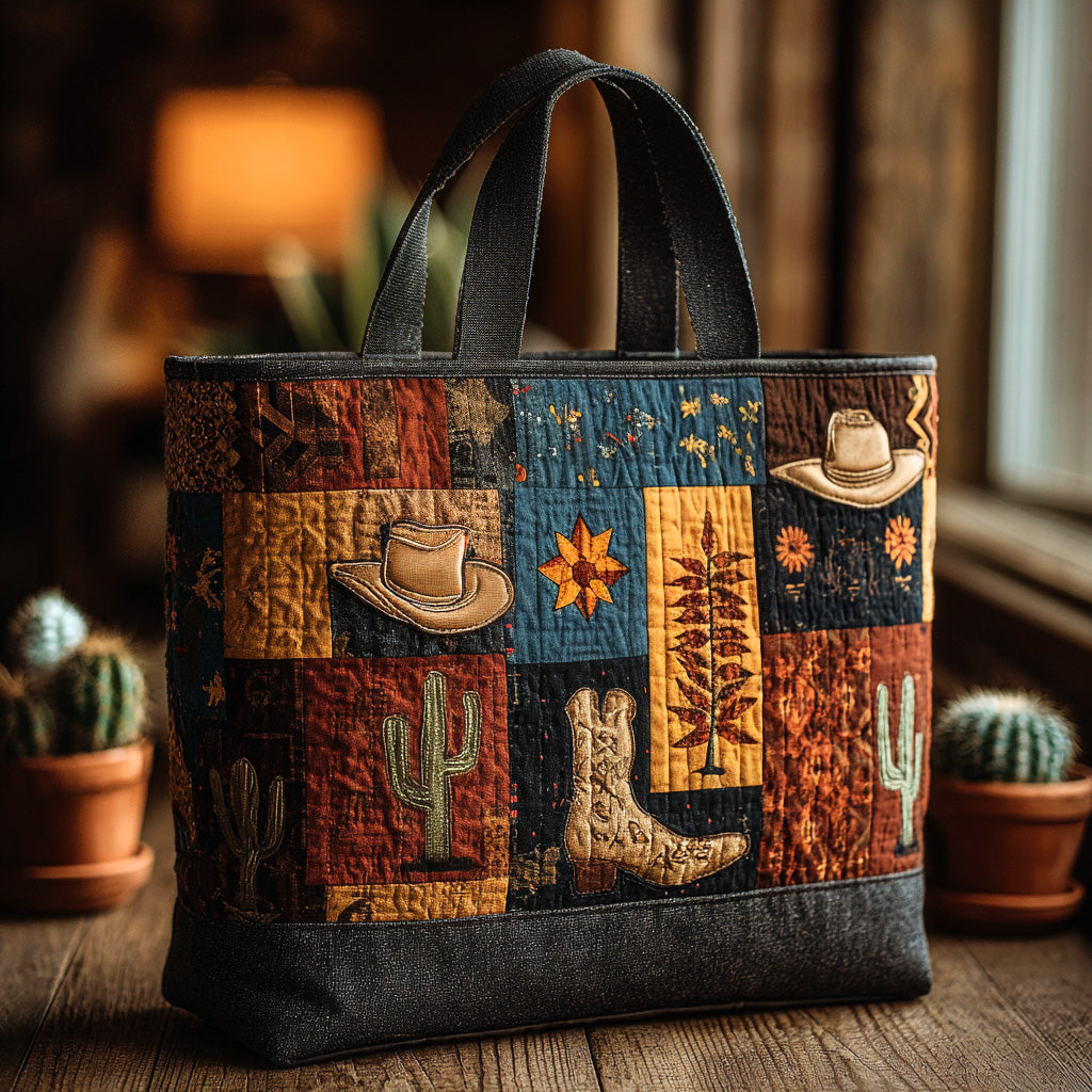 Saddle Up Style Quilted Tote Bag NCU0PT8707