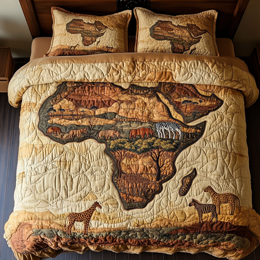 Safari Dream 3-Piece Quilted Bedding Set NCU0VH5556