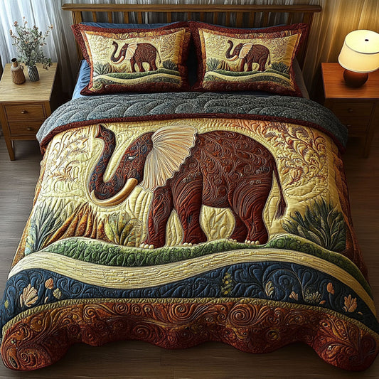 Safari Elegance 3-Piece Quilted Bedding Set NCU0PT4125