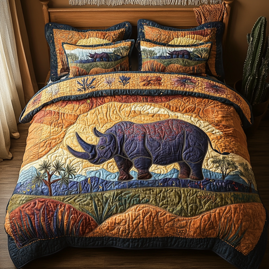 Safari King 3-Piece Quilted Bedding Set NCU0DV3738