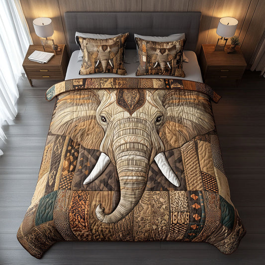 Safari Spirit 3-Piece Quilted Bedding Set NCU0NT4609