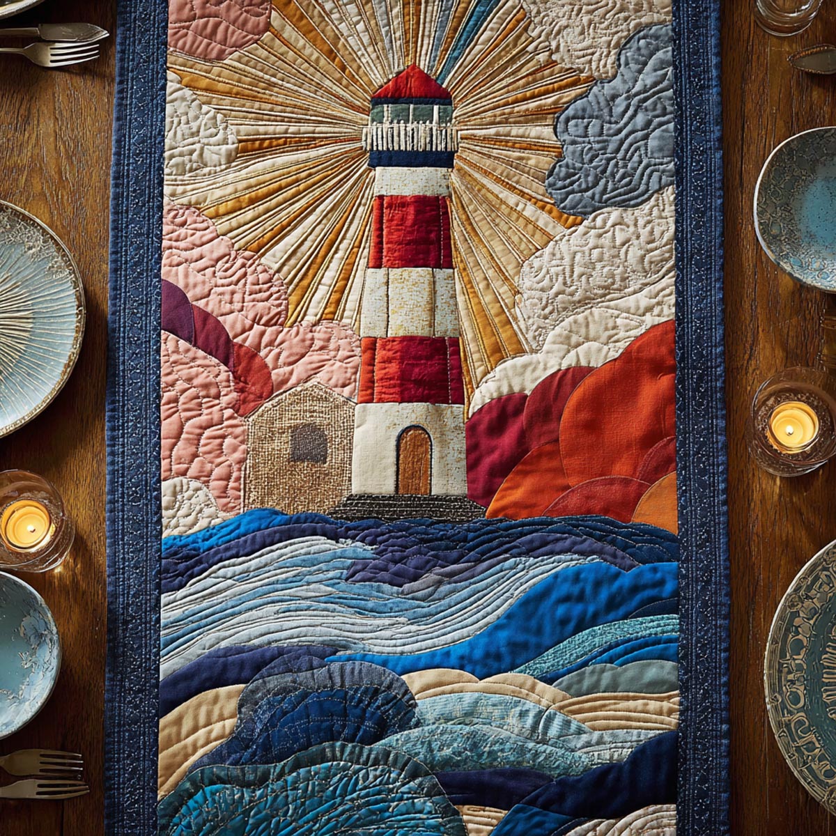 Safe Harbor Quilted Table Runner NCU0DV9155
