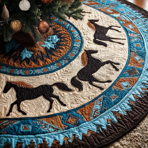 Sagebrush Sky Christmas Quilted Tree Skirt NCU0PT9980