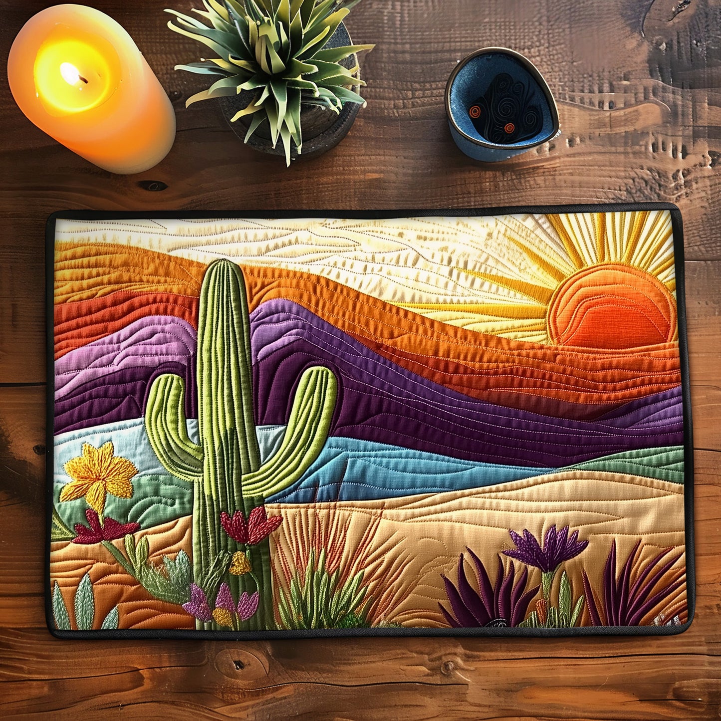 Saguaro Sunset Quilted Place Mat NCU0PT4717