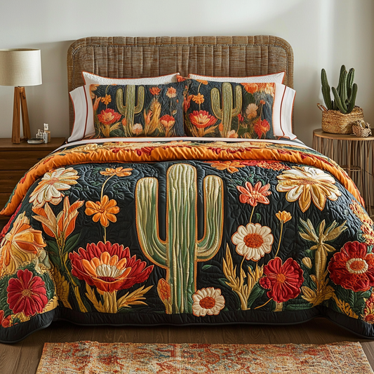 Saguaro Bloom 3-Piece Quilted Bedding Set NCU0VH5881