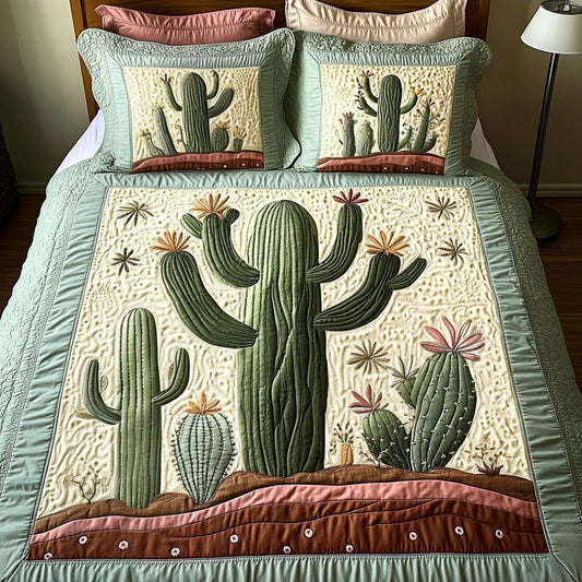 Saguaro Delight 3-Piece Quilted Bedding Set NCU0NT2992