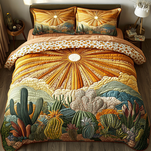 Saguaro Dreams 3-Piece Quilted Bedding Set NCU0VH3073