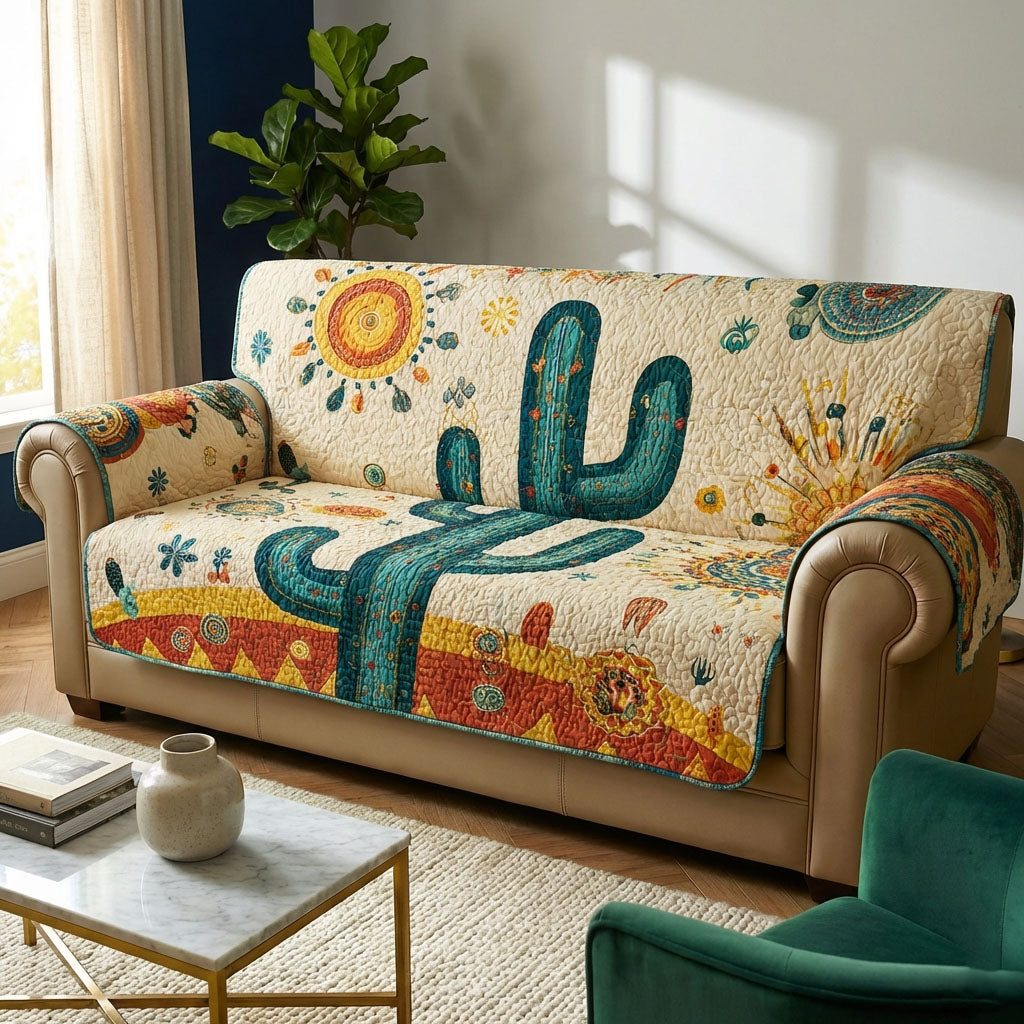 Saguaro Glow Quilted Sofa Cover NCU0DK12080