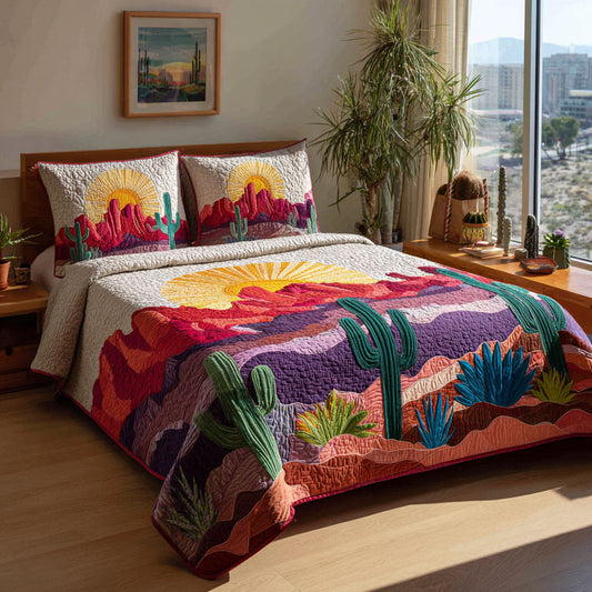 Saguaro Sky 3-Piece Quilted Bedding Set NCU0DK12209