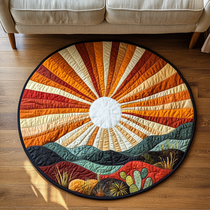 Saguaro Sky Quilted Round Mat NCU0VH3041