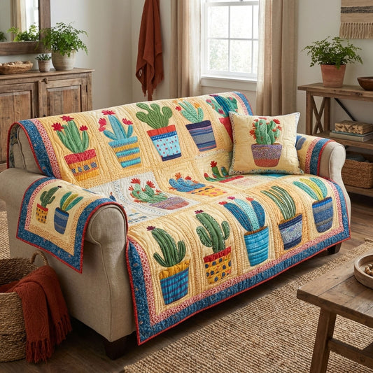 Saguaro Sky Quilted Sofa Cover NCU0DK12238