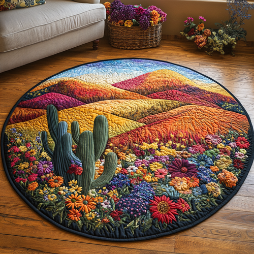 Saguaro Spirit Quilted Round Mat NCU0DV4111