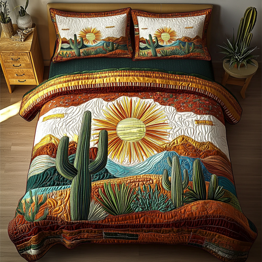 Saguaro Sunset 3-Piece Quilted Bedding Set NCU0DK5102