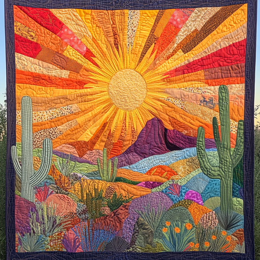 Saguaro Sunset Quilted Blanket NCU0DV4160