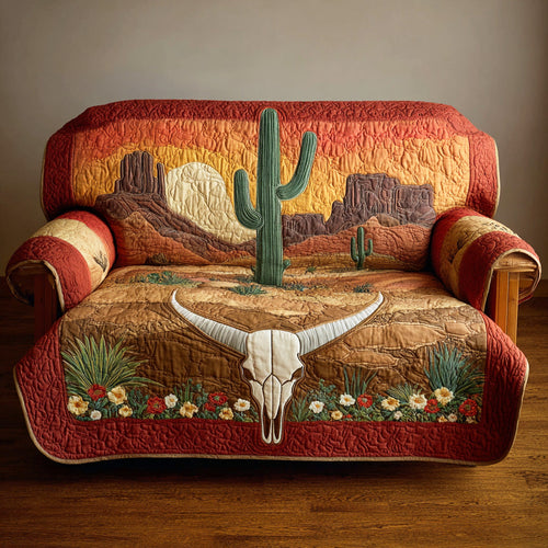 Saguaro Sunset Quilted Sofa Cover NCU0TD1406