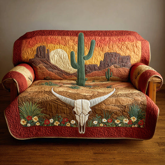 Saguaro Sunset Quilted Sofa Cover NCU0TD1406