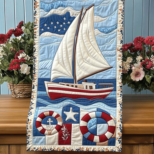 Sail Away Dreams Quilted Table Runner NCU0PT5876