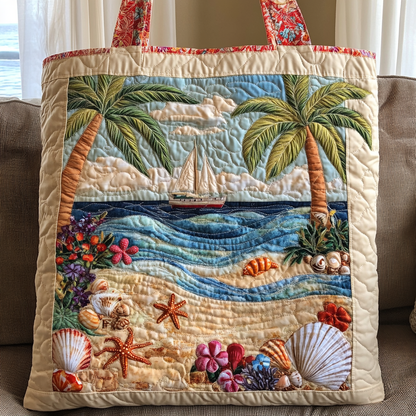 Sailboat Shores Quilted Tote Bag NCU0VL2661
