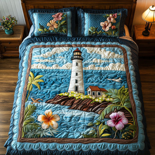Sailing Sunset 3-Piece Quilted Bedding Set NCU0NT7252