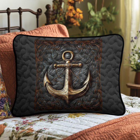 Sailor Anchor Quilted Bedding Pillow Case NCU0DK6354